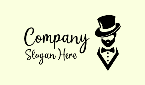 Gentleman Silhouette Hat Logo