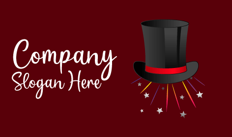 Sparkling Star Magician Hat Logo