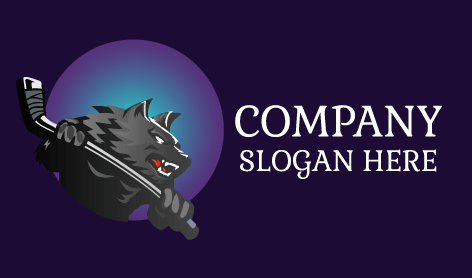 Ferocious Wolf Hockey Logo
