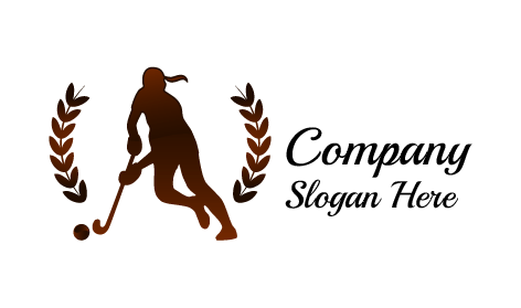 Hockey Female Enthusiast Logo