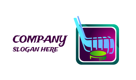 Hockey Green Puck Logo