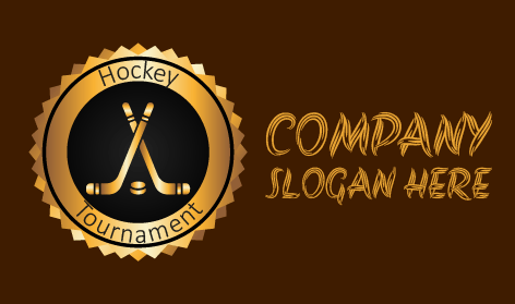 Metallic Trademark Hockey Logo
