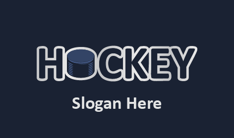 Puck Typeface Hockey Logo