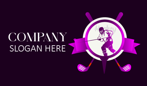 Purple Ribbon Hockey Logo