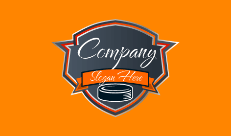 Spiky Shield Hockey Logo