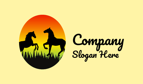 Dark Grass Horse Logo