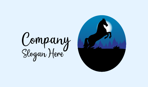 Gleaming Moon Horse Logo