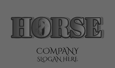 Graceful Horse Calligraphy Logo