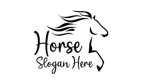 Minimalist Black Horse Logo