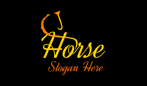 Monoline Yellow Horse Logo