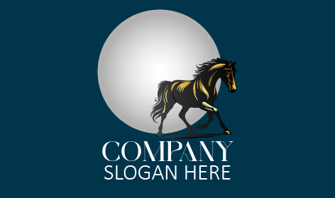 Professional Racing Horse Logo