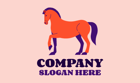 Purple Mane Horse Logo