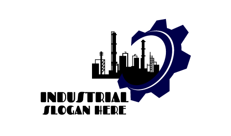 Black Industrial Machinery Logo