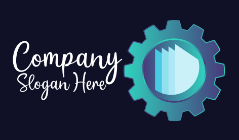 Dynamic Blue Industrial Logo