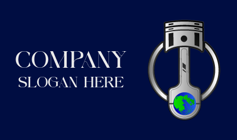 Planet Piston Industrial Logo