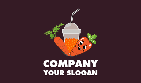Funny Carrot Juice Logo