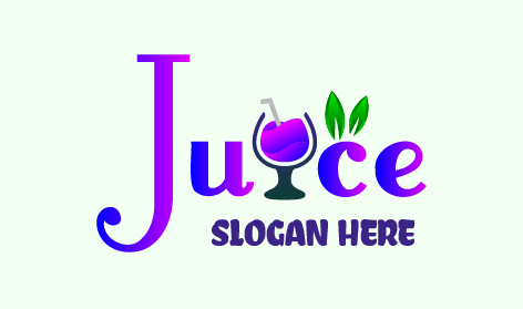Gradient Juice Letter Mark Logo