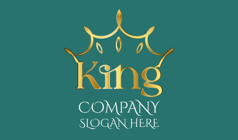 Golden Letter King Logo