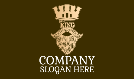 King Beard and Mustache Logo