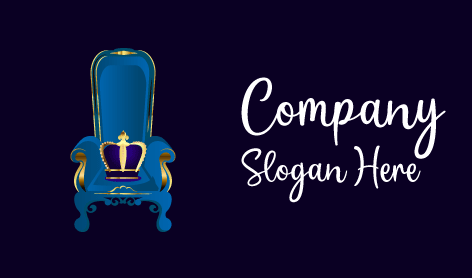 Royal Blue Throne King Logo