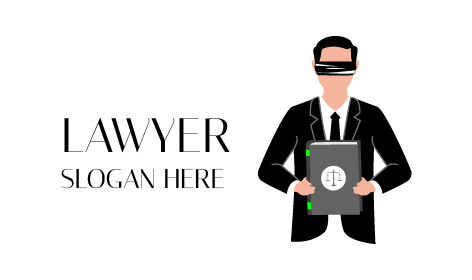 Blindfolded Lawyer Silhouette Logo
