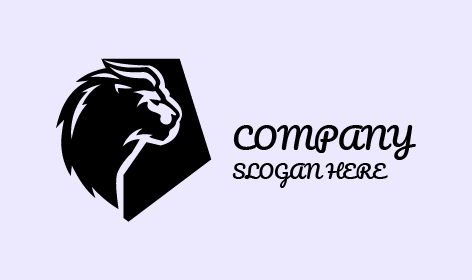 Black Dignified Lion Logo