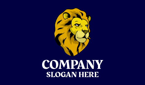 Bushy Hair Lion Logo