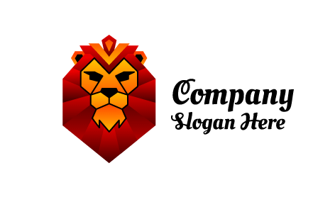 White Wise Lion Logo