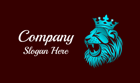 Gleaming Blue Lion Logo