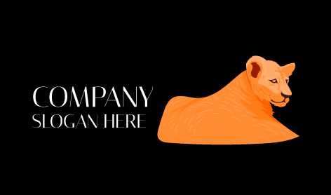 White Wise Lion Logo