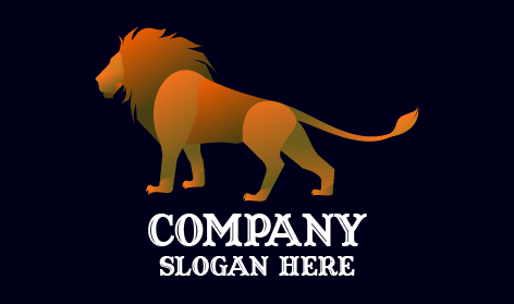 Prowling Brown Lion Logo