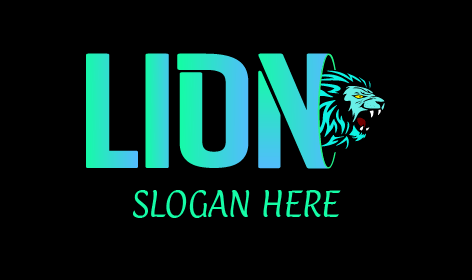 Sparkling Lion Calligraphy Logo