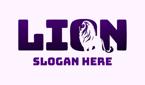 White Wise Lion Logo