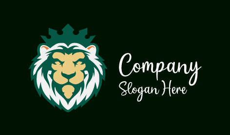 White Wise Lion Logo