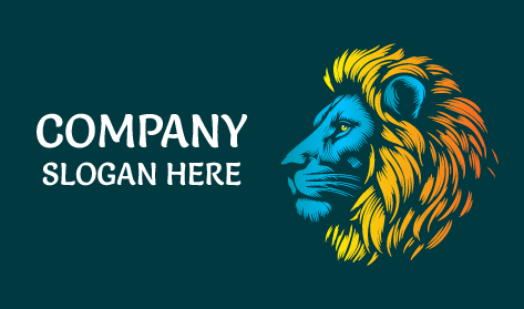 Yellow Eyes Lion Logo