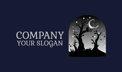 Aesthetic Moon Painting Logo