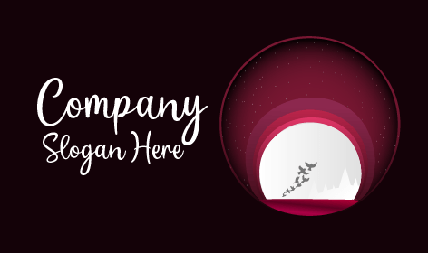 Bird Flock Burgundy Moon Logo