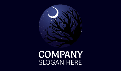 Celestial Moon Nightscape Logo