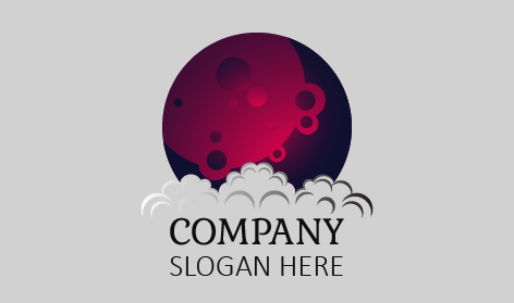 Cloud Engulfed Moon Logo