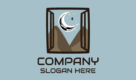 Dreamy Moon Window View Logo