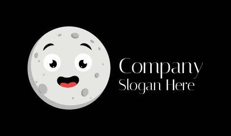 Excited Smile Moon Logo