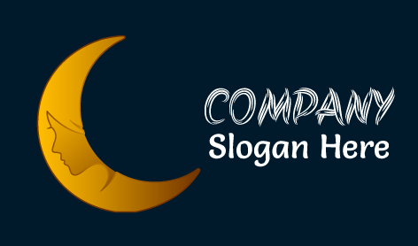 Feminine Beauty Moon Logo