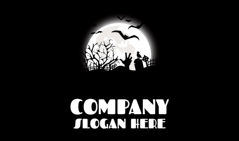 Haunted Graveyard Moon Logo