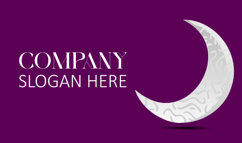 Metallic Shimmering Moon Logo