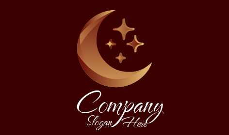 Sophisticated Bronze Moon Logo