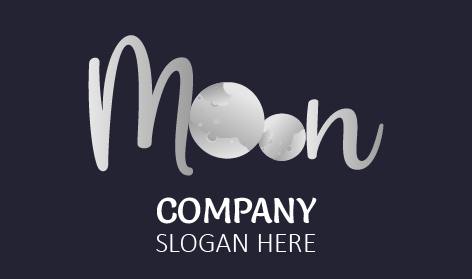 Stylish Moon Calligraphy Logo