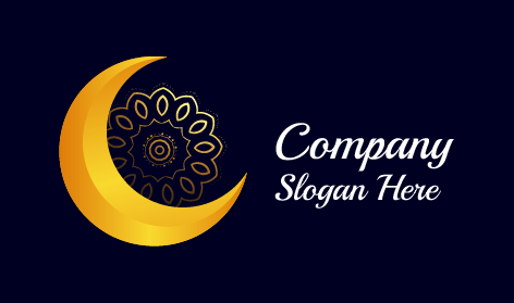 Traditional Moon Design Logo