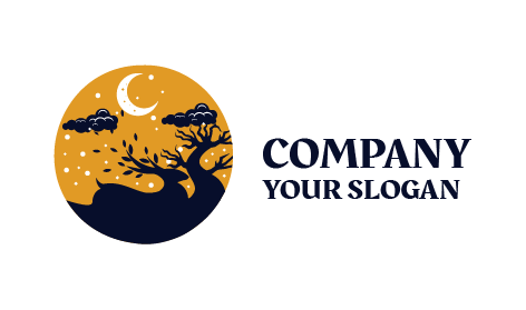 White Moon Scenery Logo