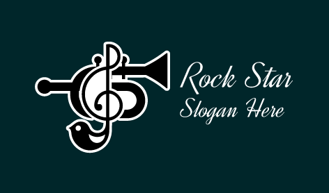 Black Trombone Music Logo