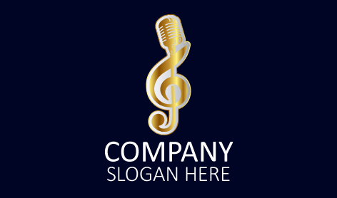 Dazzling Microphone Music Logo